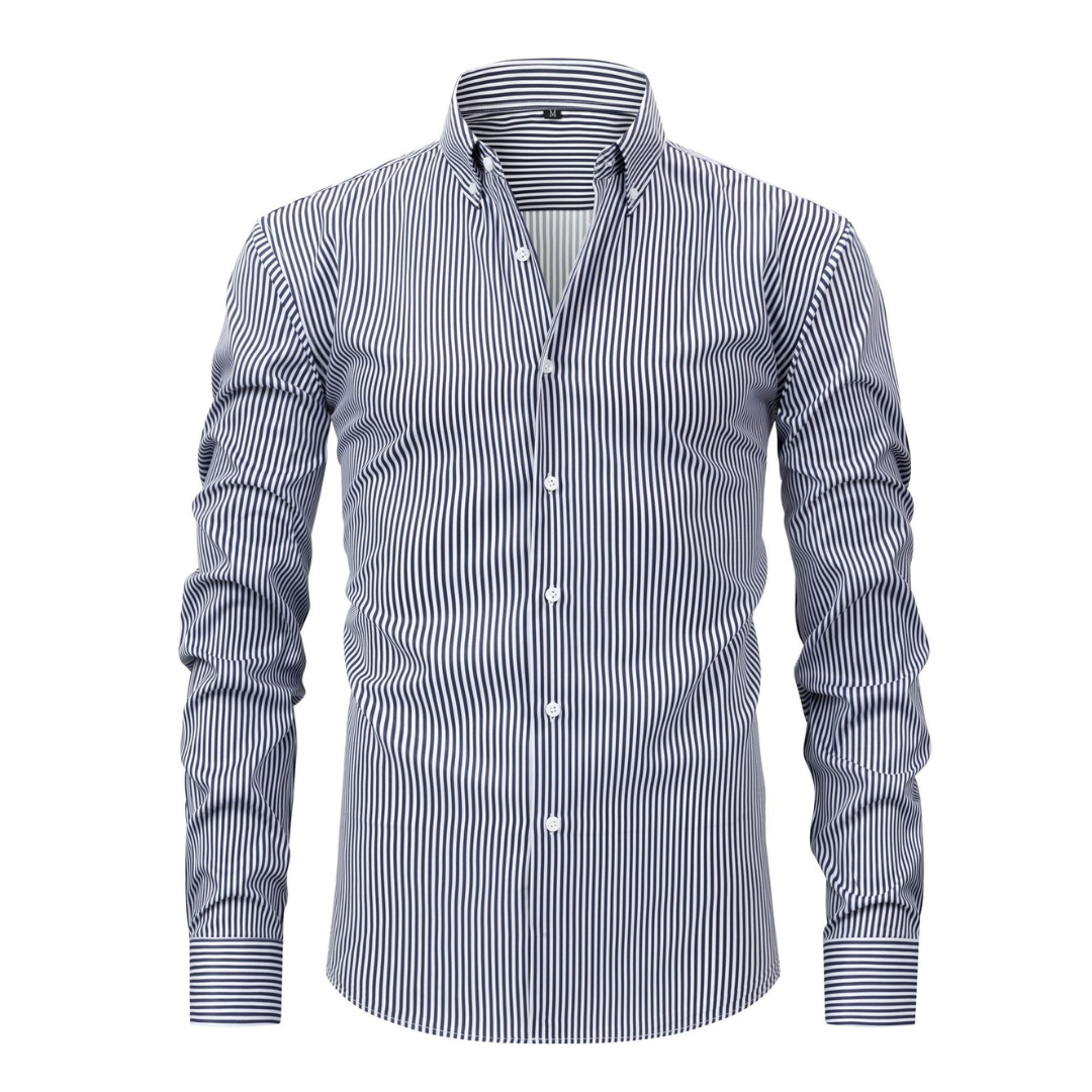 Men's Vertical Stripe Long Sleeve Shirt
