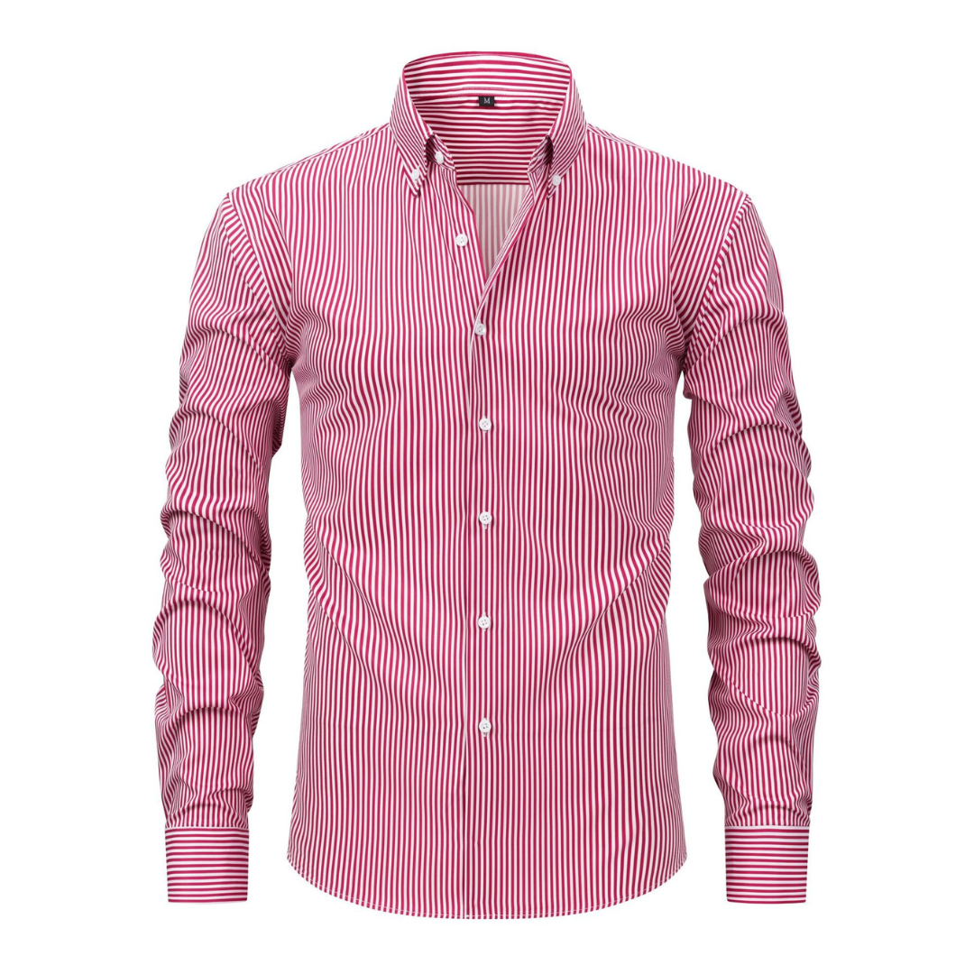 Men's Vertical Stripe Long Sleeve Shirt