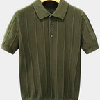 Men's Vertical Stripe Polo Shirt