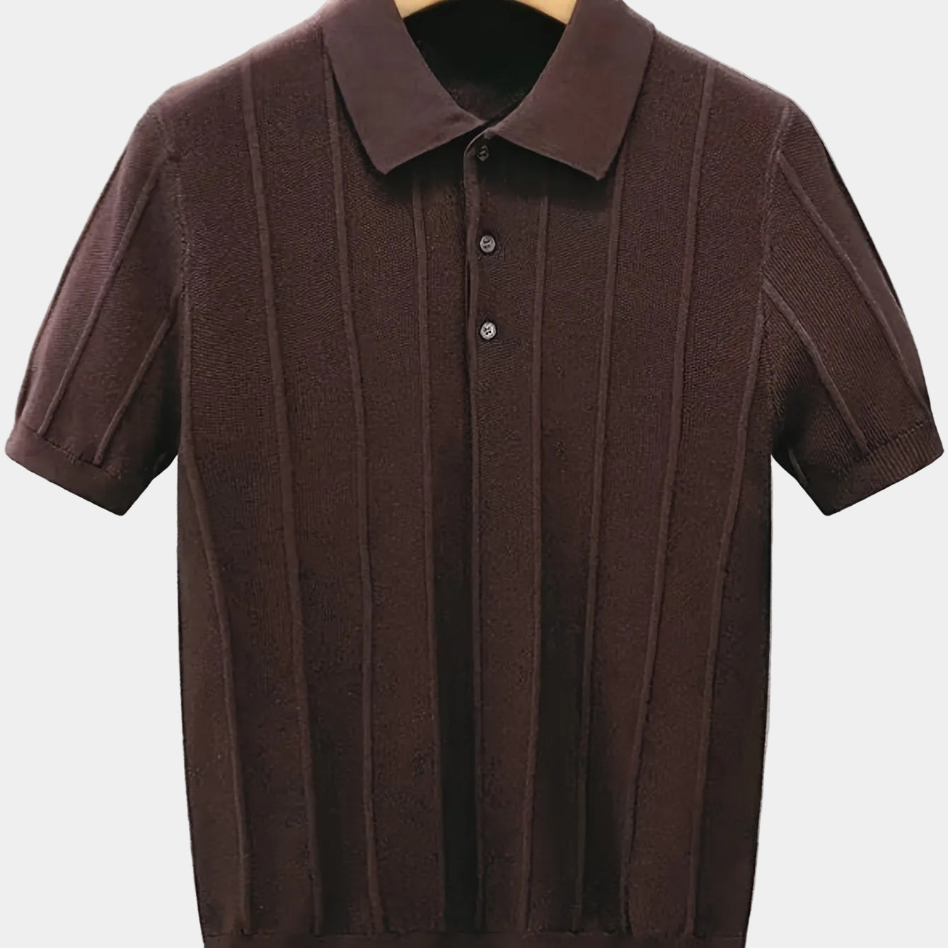 Men's Vertical Stripe Polo Shirt