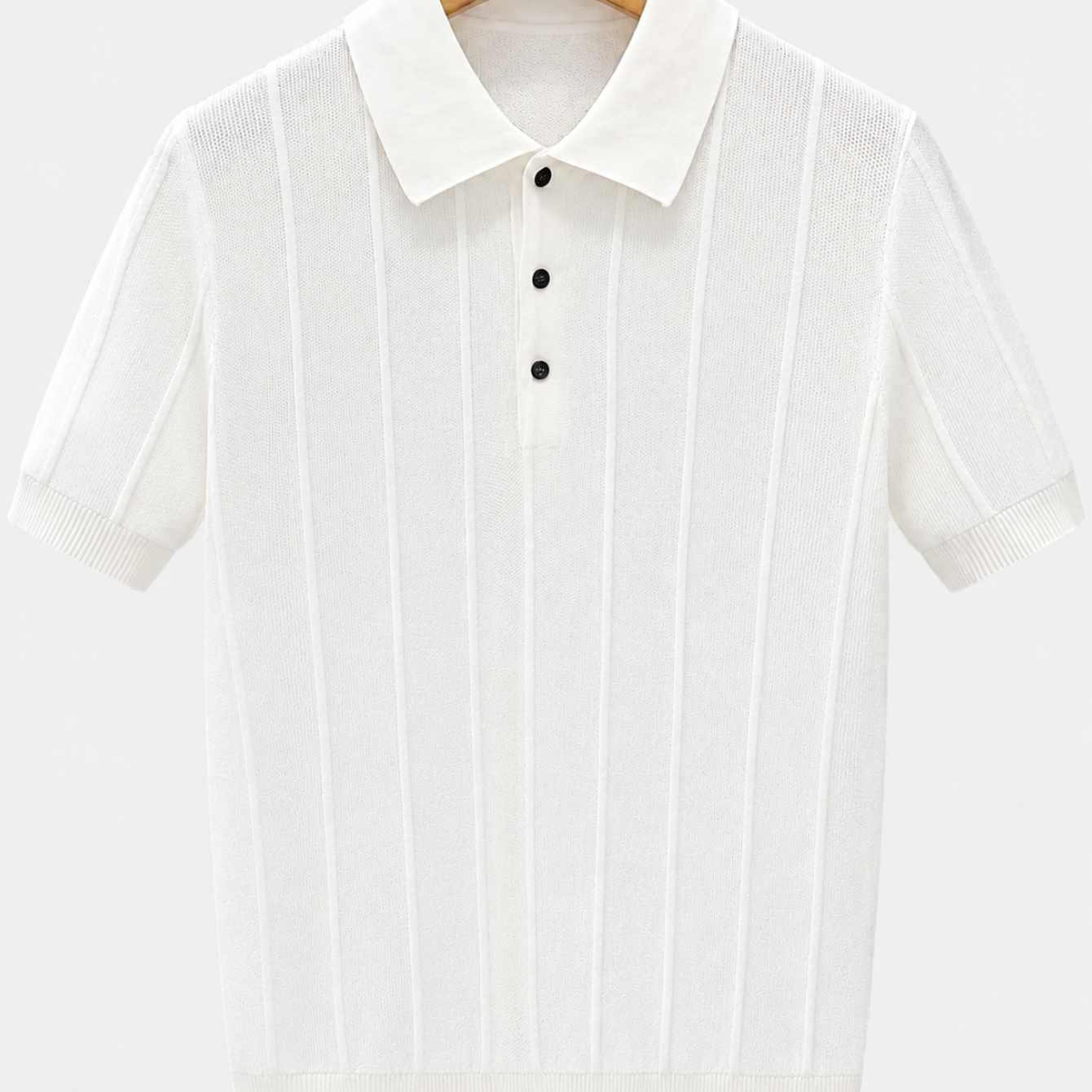 Men's Vertical Stripe Polo Shirt