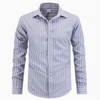 Men's Vertical Striped Button-Up Shirt