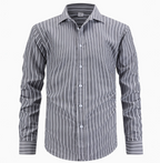 Men's Vertical Striped Button-Up Shirt