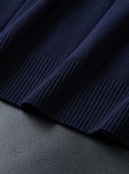 Men's Vertical Texture Half-Zip Polo Shirt