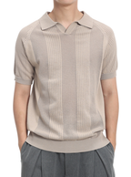 Men's Vertical Texture  Polo Shirt