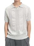 Men's Vertical Texture  Polo Shirt