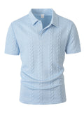 Men's Vertical Textured Polo Shirt