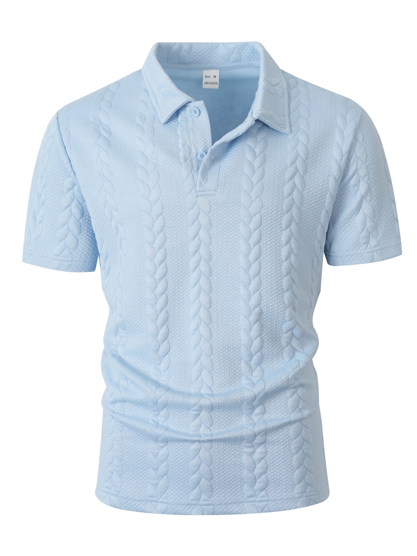 Men's Vertical Textured Polo Shirt