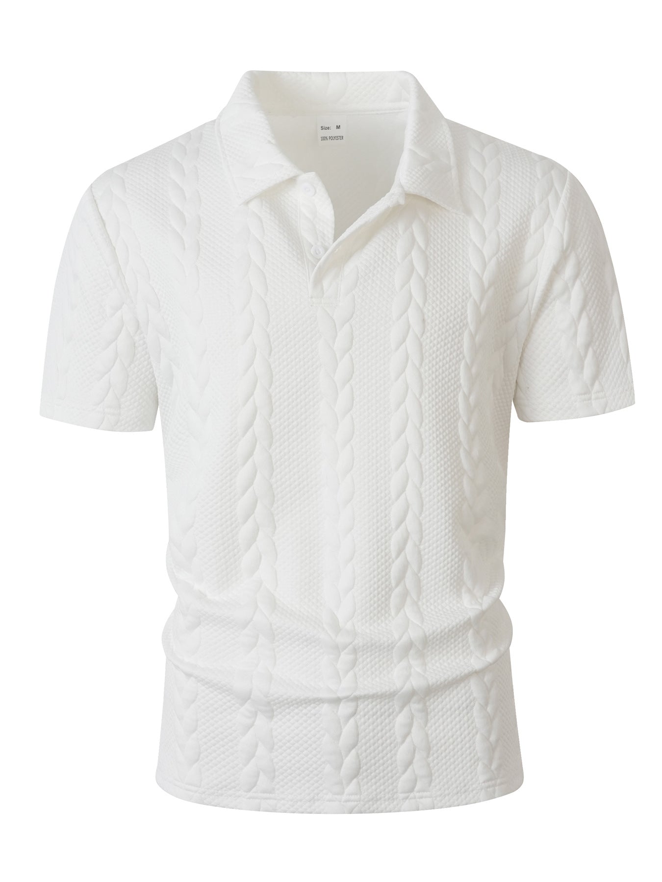 Men's Vertical Textured Polo Shirt