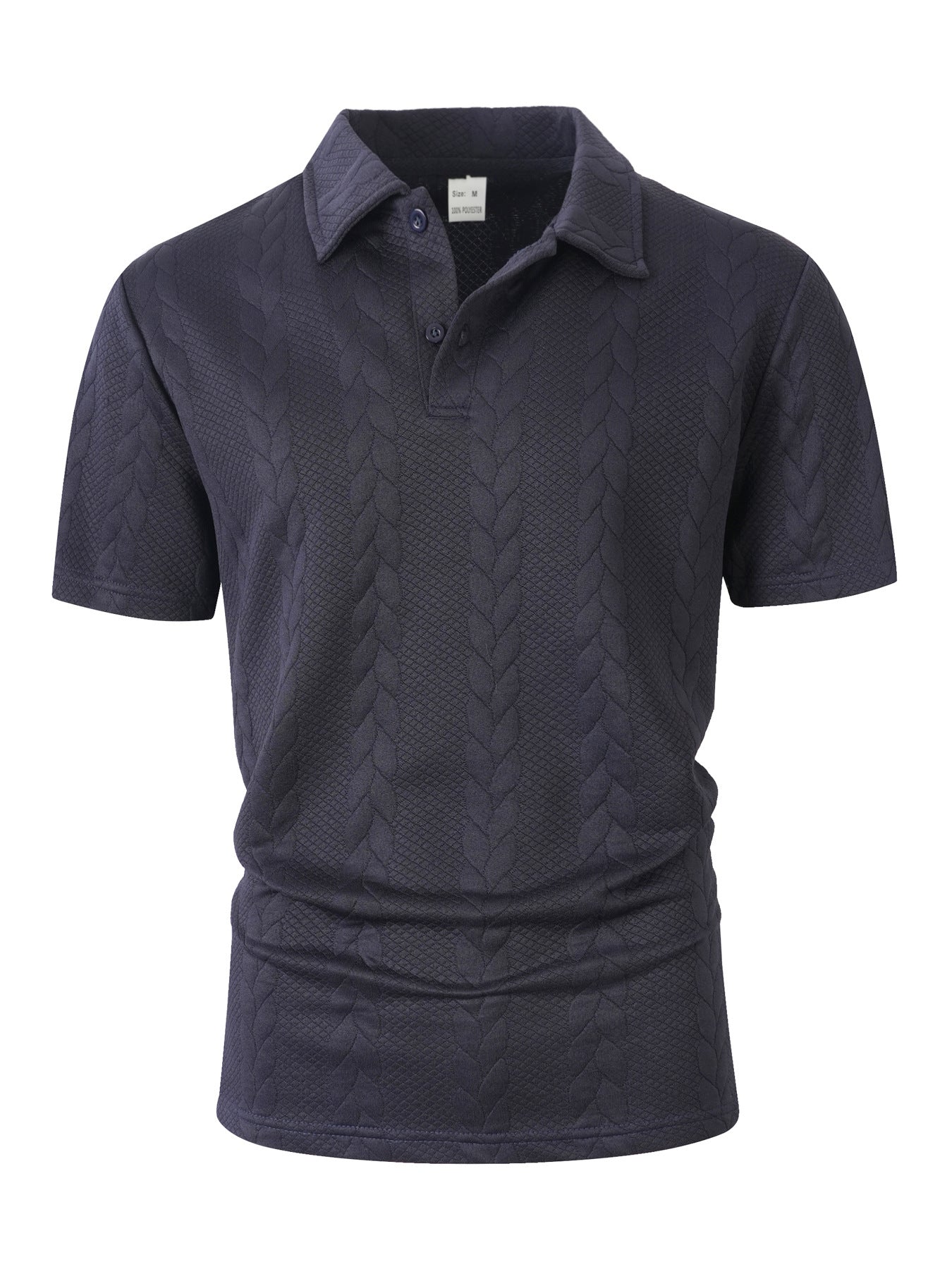Men's Vertical Textured Polo Shirt