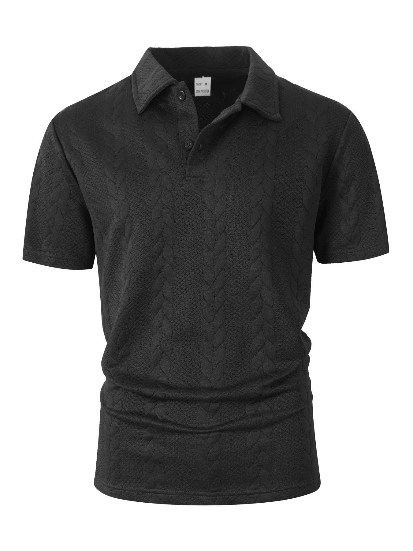Men's Vertical Textured Polo Shirt