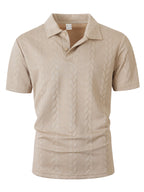 Men's Vertical Textured Polo Shirt