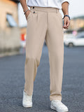 Men's Visible Cross-Button Trousers