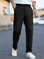 Men's Visible Cross-Button Trousers