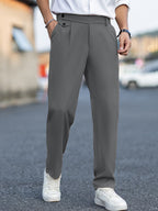 Men's Visible Cross-Button Trousers