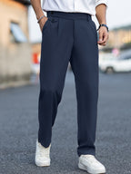 Men's Visible Cross-Button Trousers