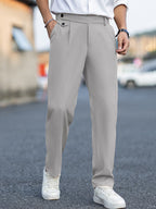 Men's Visible Cross-Button Trousers