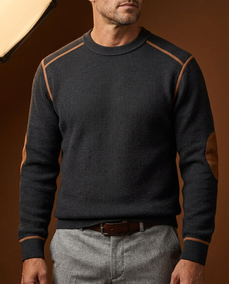 Men's Waffle Crew Neck Sweater