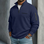 Men's Waffle Half-Zip Sweater