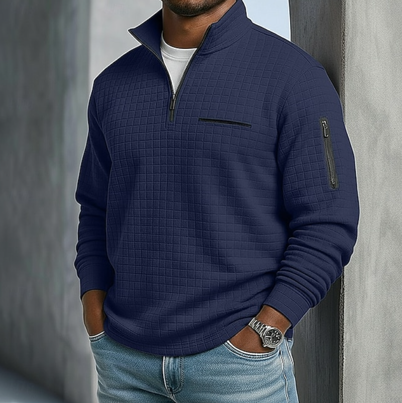 Men's Waffle Half-Zip Sweater