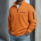 Men's Waffle Half-Zip Sweater
