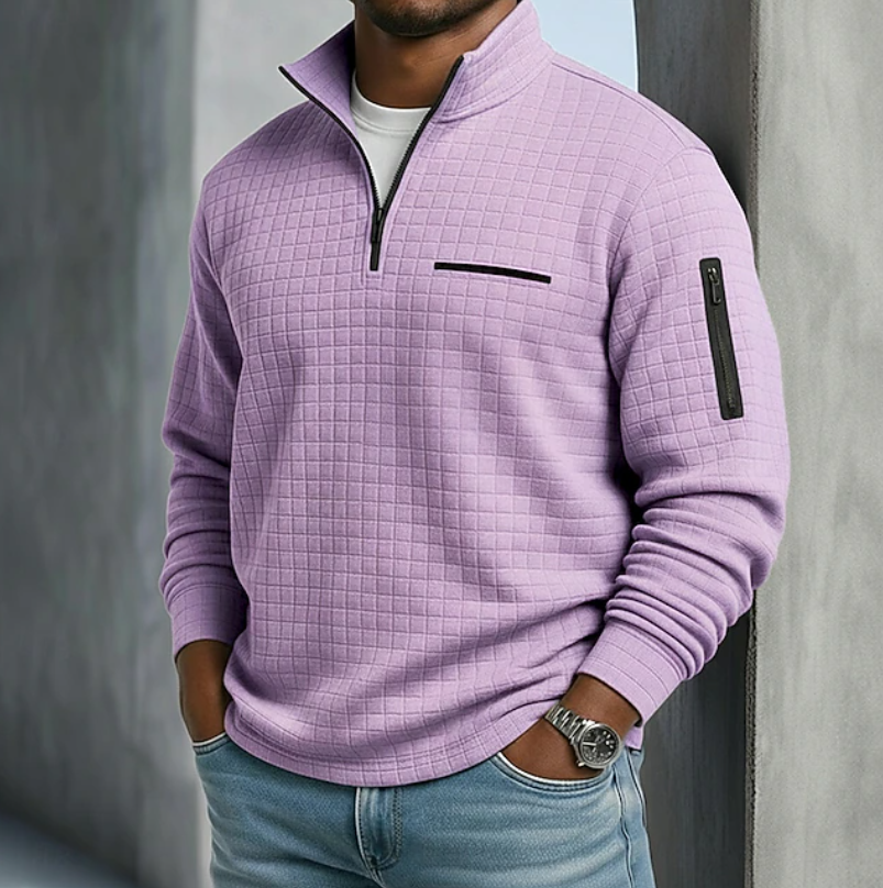 Men's Waffle Half-Zip Sweater