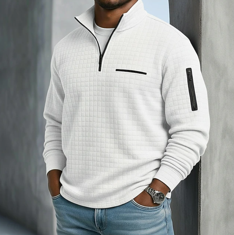 Men's Waffle Half-Zip Sweater