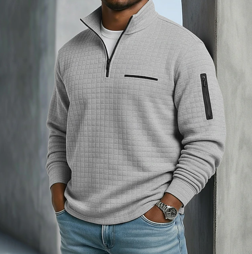 Men's Waffle Half-Zip Sweater