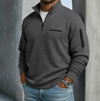 Men's Waffle Half-Zip Sweater