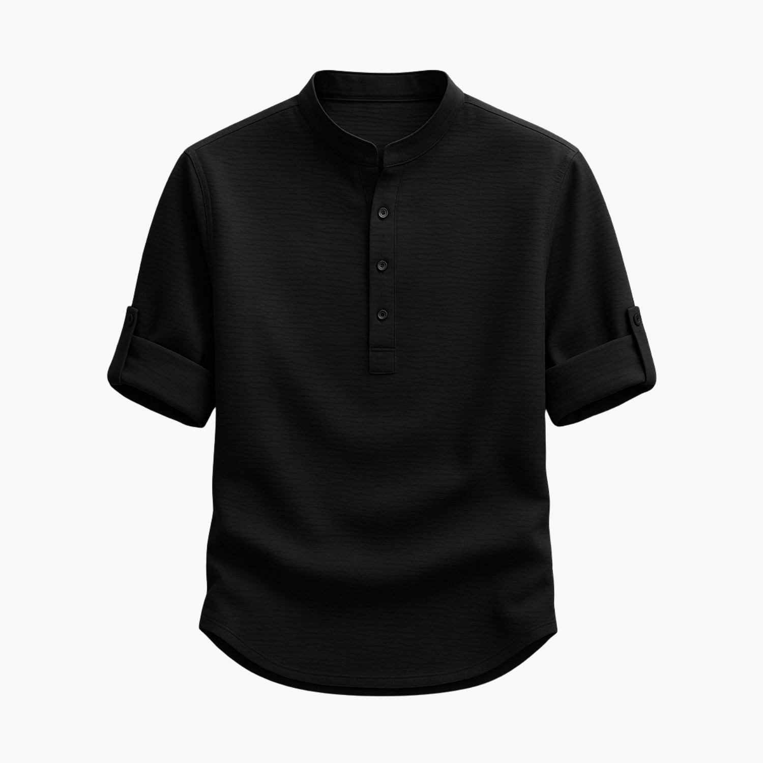 Men's Waffle Henley Shirt and Cargo Shorts Set