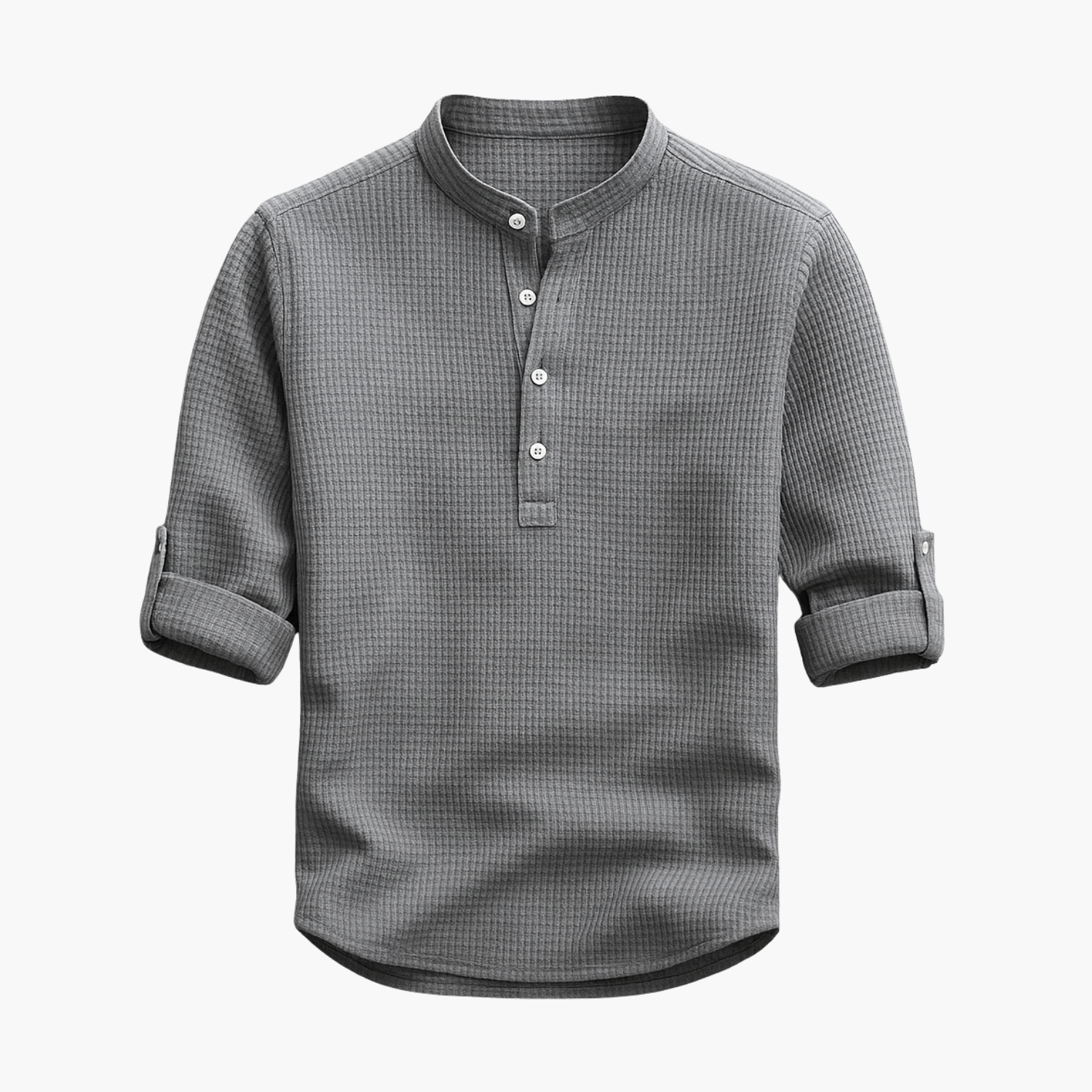 Men's Waffle Henley Shirt and Cargo Shorts Set