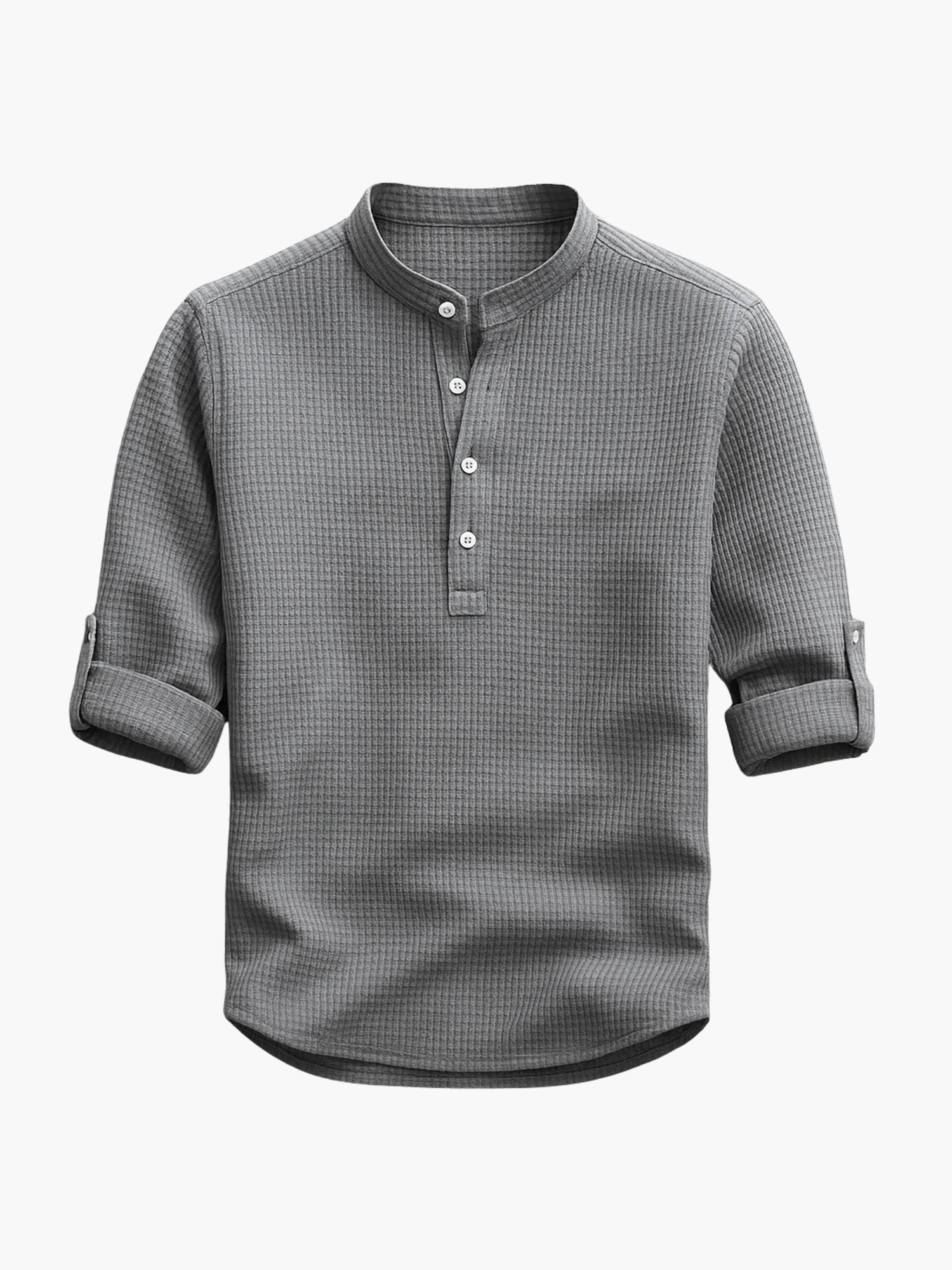 Men's Waffle Henley Shirt and Drawstring Pants Set