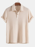 Men's Waffle Knit Polo Shirt