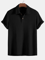 Men's Waffle Knit Polo Shirt