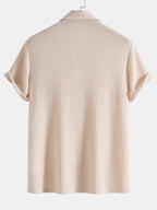 Men's Waffle Knit Polo Shirt