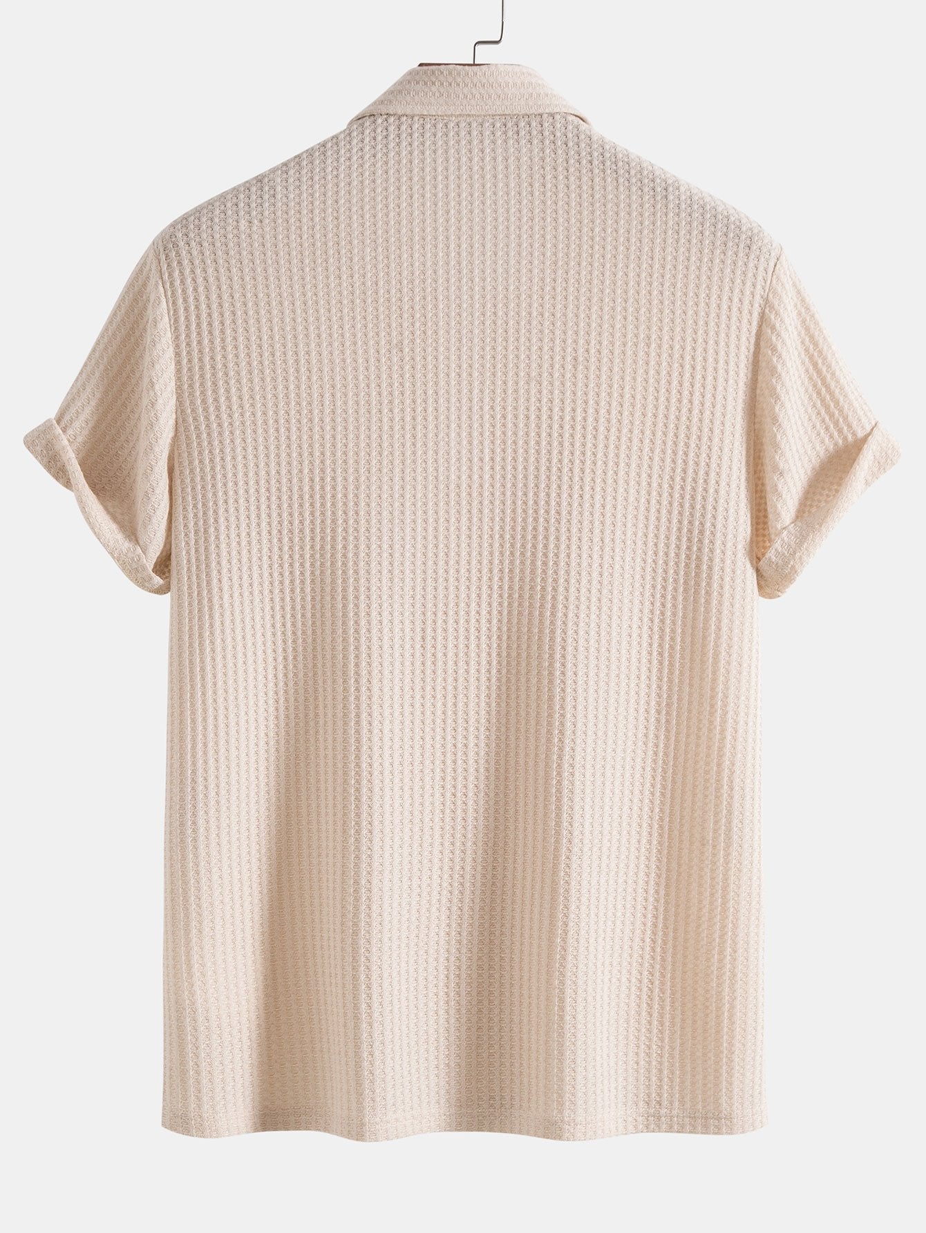 Men's Waffle Knit Polo Shirt