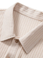 Men's Waffle Knit Polo Shirt