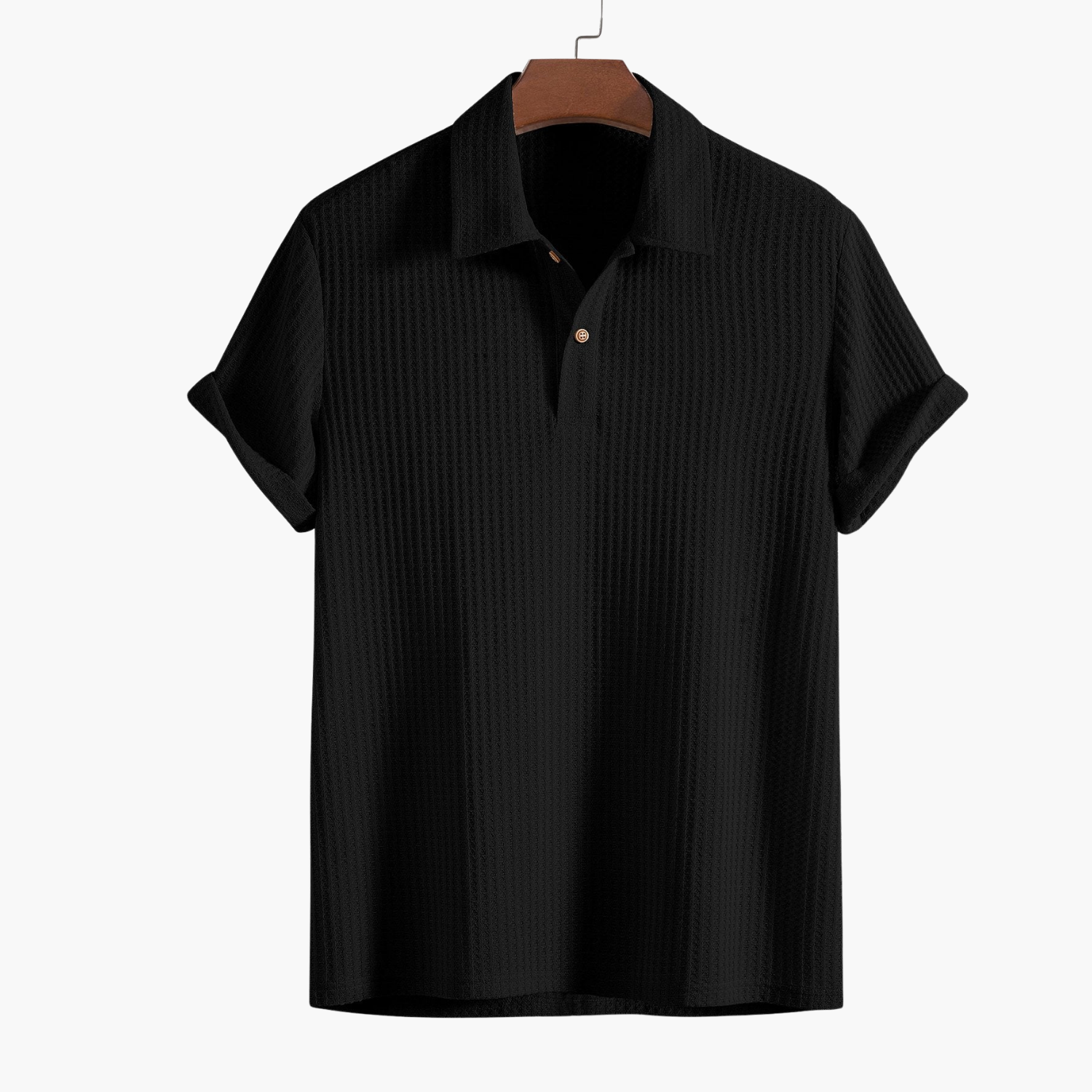 Men's Waffle Polo and Cargo Shorts Set