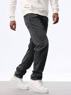 Men's Washed Straight-Leg Jeans
