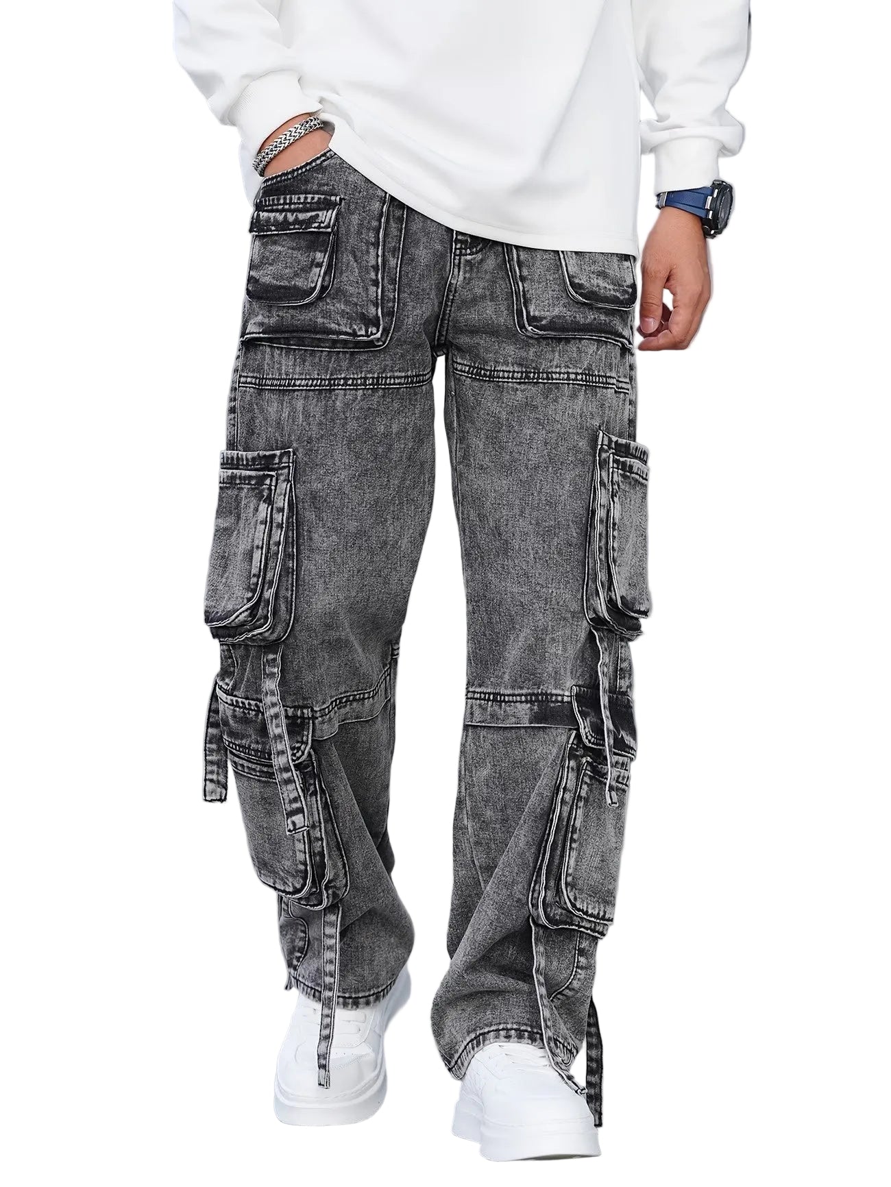 Men's Wide Leg Cargo Pants