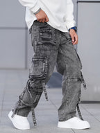 Men's Wide Leg Cargo Pants