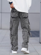Men's Wide Leg Cargo Pants