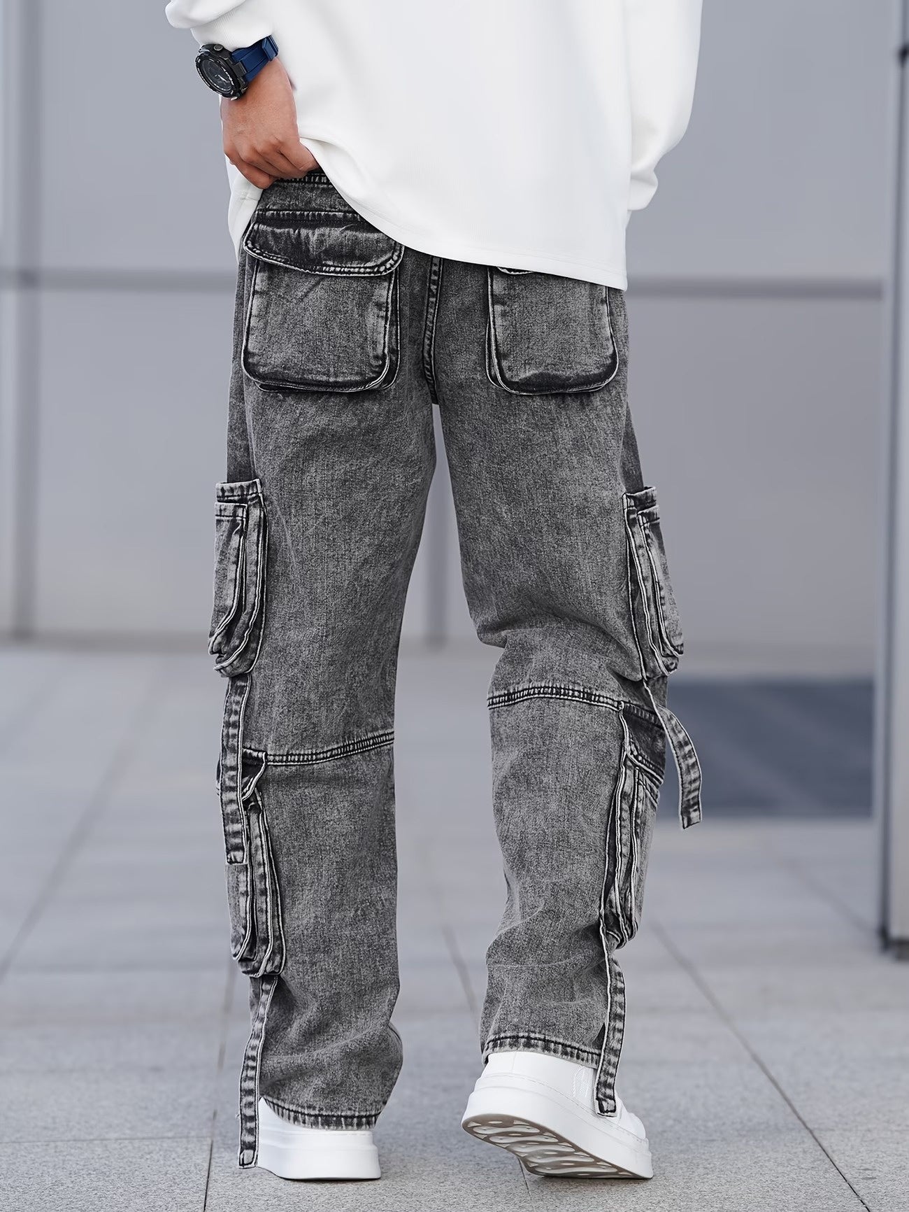 Men's Wide Leg Cargo Pants