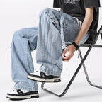 Men's Wide Leg Cargo Pants with Multiple Pockets