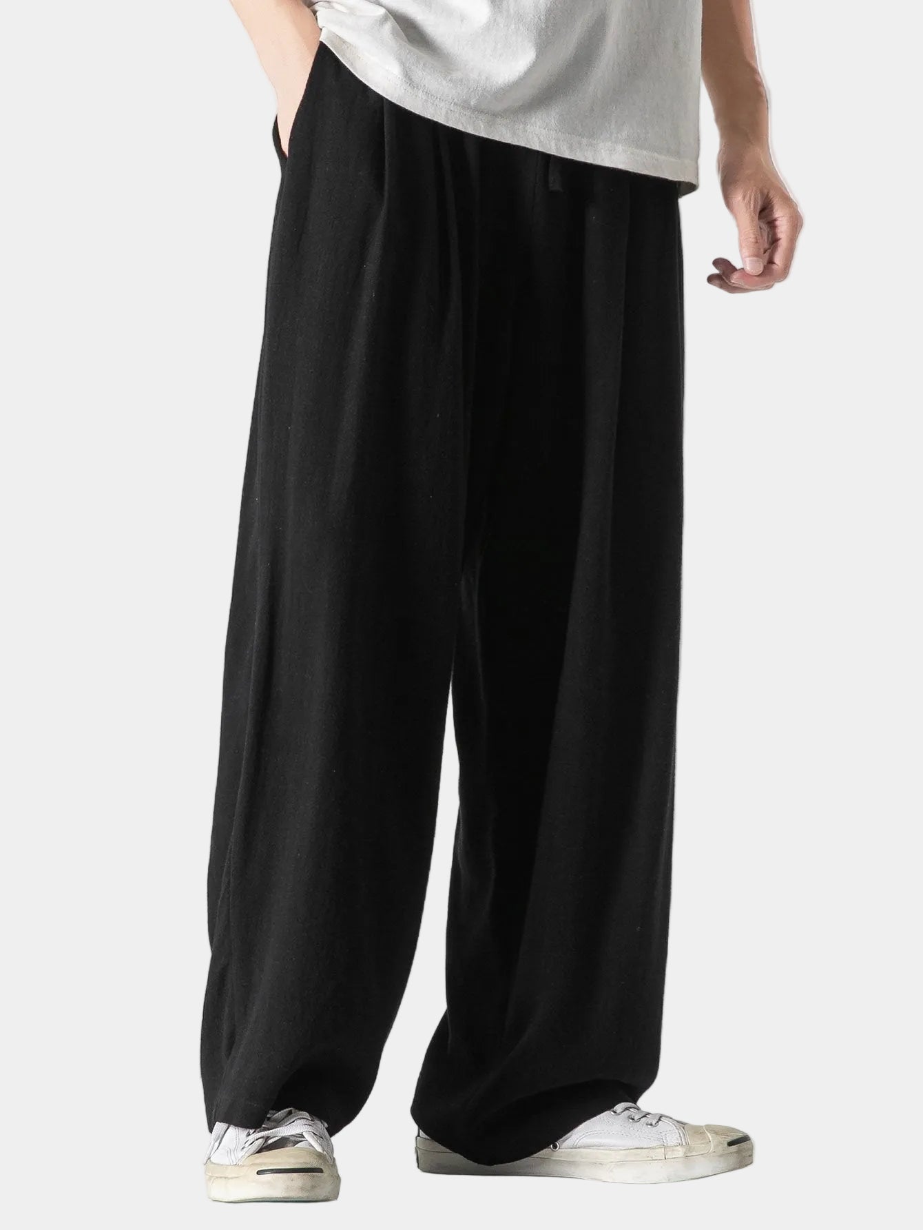 Men's Wide Leg Drawstring Pants