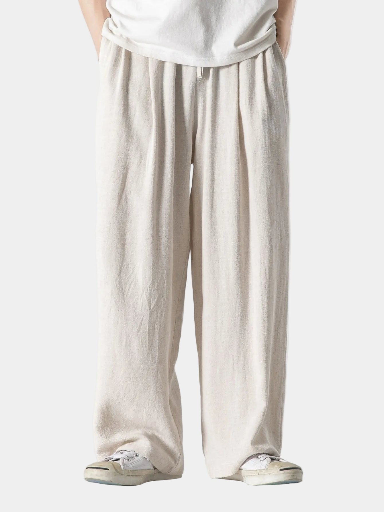 Men's Wide Leg Drawstring Pants