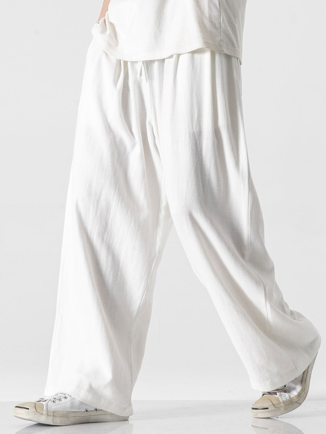 Men's Wide Leg Drawstring Pants