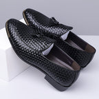 Men's Woven Loafers with Tassels