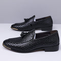Men's Woven Loafers with Tassels