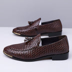Men's Woven Loafers with Tassels